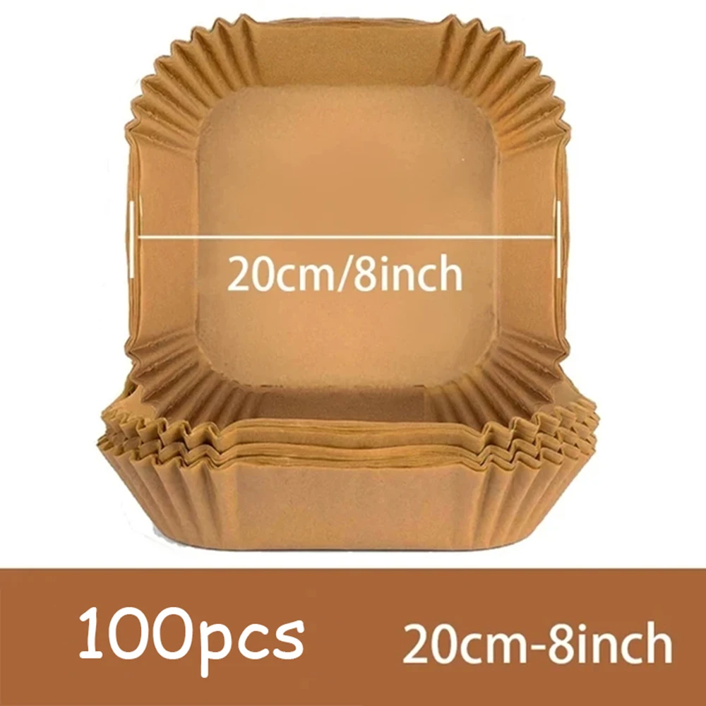 Disposable Non-Stick Oil-Proof Baking Paper Trays for Air Fryers and Ovens (50/100 PCS)