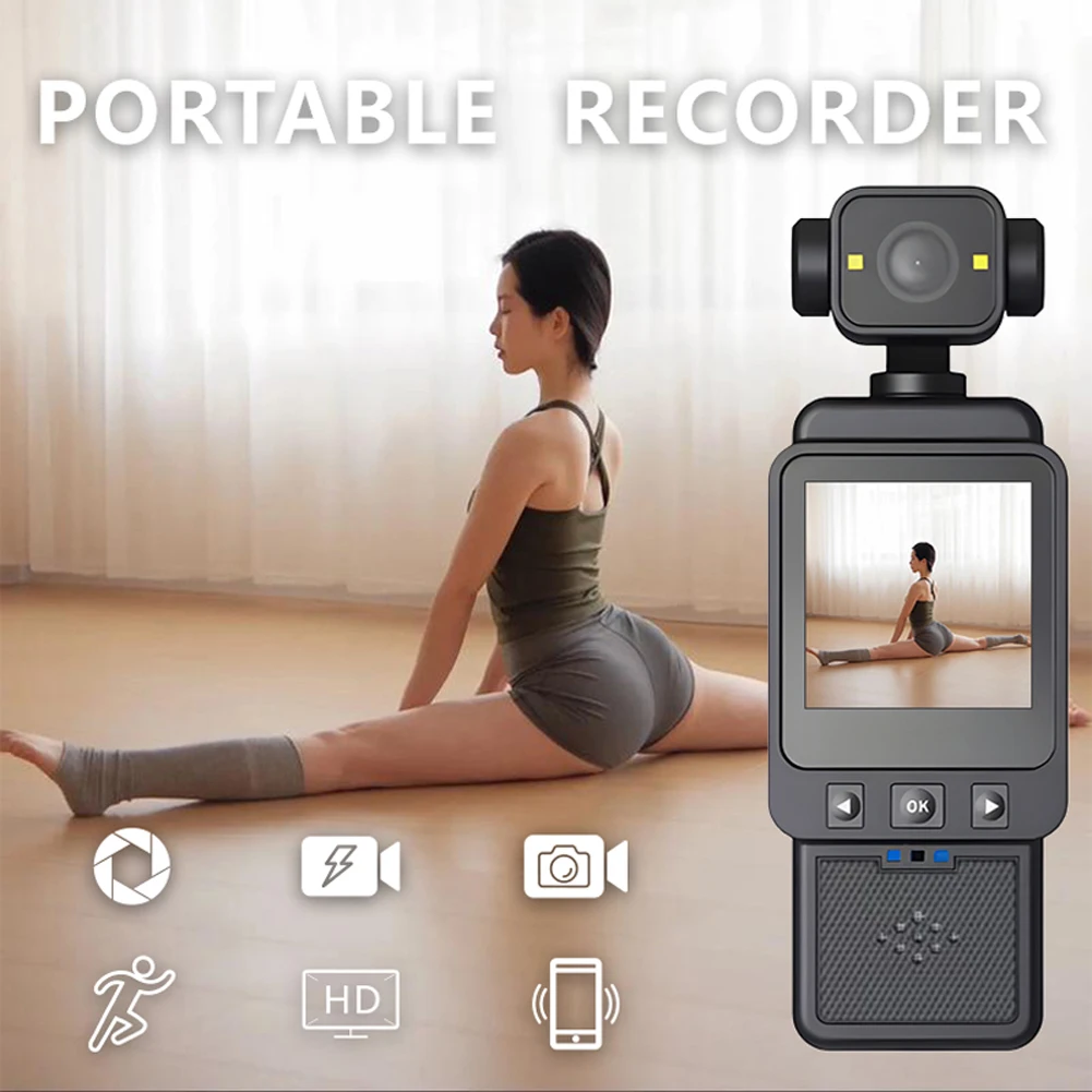 Telecamera Sportiva Indossabile WiFi 1080P, Registratore per Bicicletta e Viaggi, Mini Videocamera per Sport all'Aperto e Viaggi in Bicicletta - immagine 4