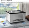 Ice Cream Maker Machine & Yogurt Automatic 2 Qt. with Built-in Compressor, LCD Digital Display & Timer, No Pre-Freezing, ICM-220 5