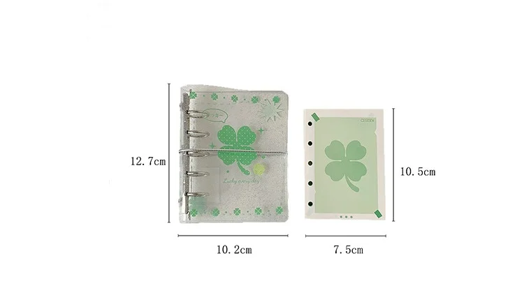 Koreanische Ins M5 Glitzernde Klare Ringbuch Planer Nachfüllbare Reise Tasche Notebook mit Schnappverschluss Schule Tagebuch Organizer – Detail 1