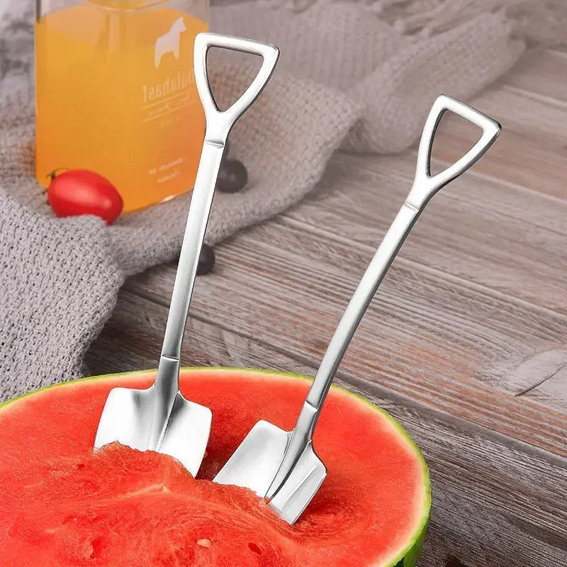 Picnic Cutlery Set Western Style Cutlery Set Picnic Tableware Camping Cutlery Set Stainless Steel Cutlery Set Cutlery Set Wooden Cutlery Set 1PCS Coffee Spoon Shovel Spoons TeaSpoons Creative Spoon For Ice Cream Stainless Steel Dessert Scoop Tableware