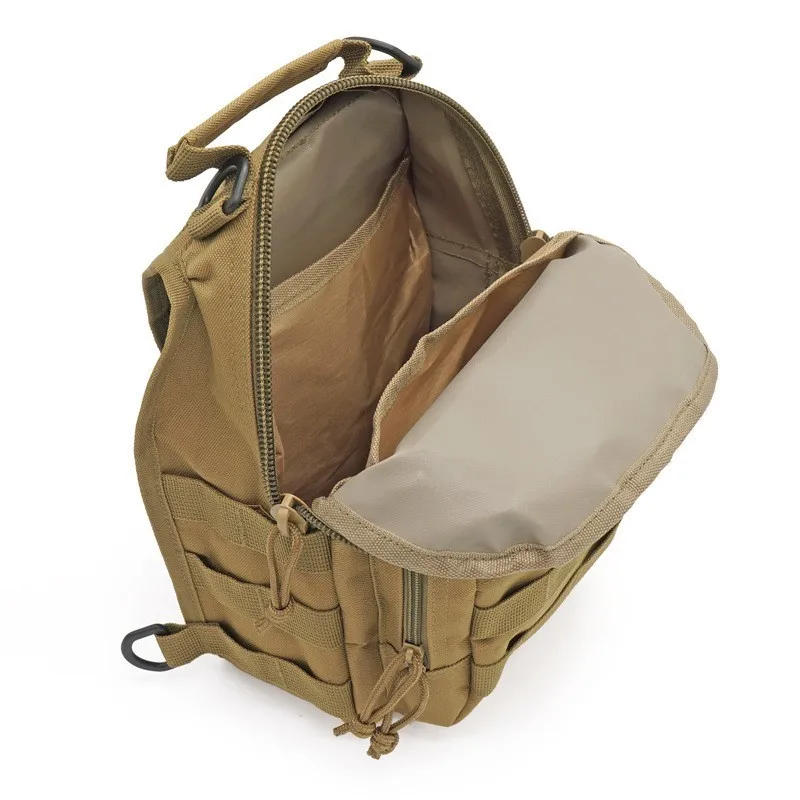 QT&QY Outdoor hiking Bag Backpack Sport Bag Pack Sling Shoulder Backpack  tactics Satchel for Every Day Carry(Black)