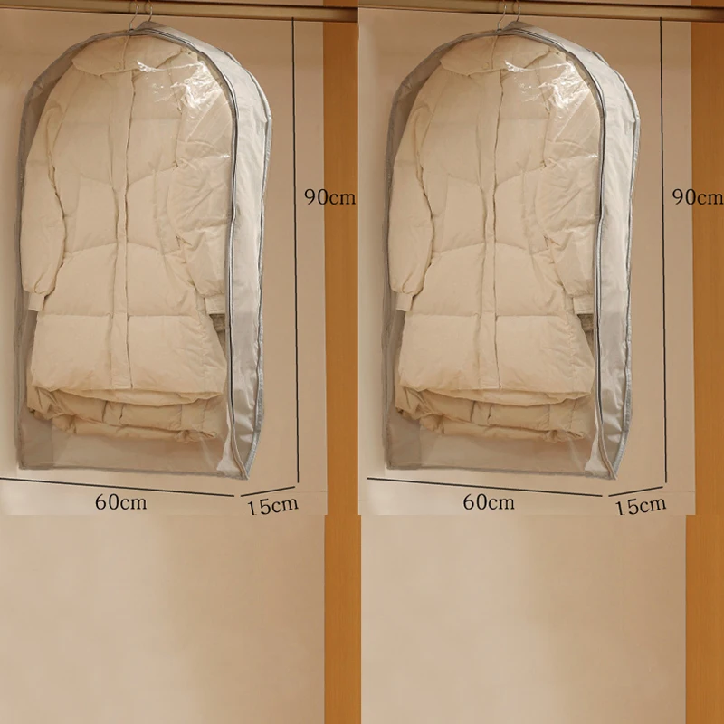 Space-Saving Wardrobe Organizer with Zippered Dust Cover