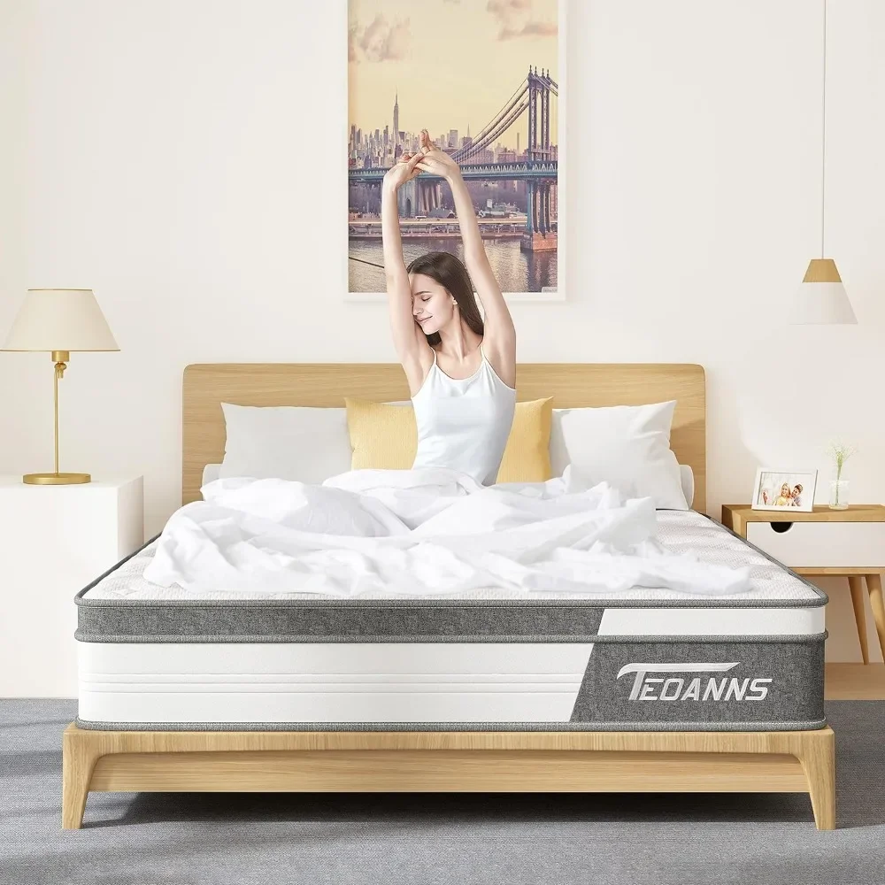 Full Size Mattress, 10 Inch Memory Foam Mattress Bed in a Box, Hybrid Mattress Full Size for Pressure Relief & Supportive 4
