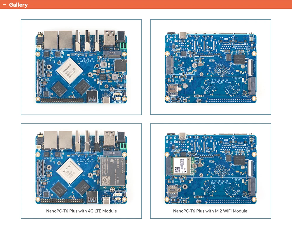 NanoPC T6 Plus Edge Computing Development Board Dual 2.5G Ethernet Rockchip RK35