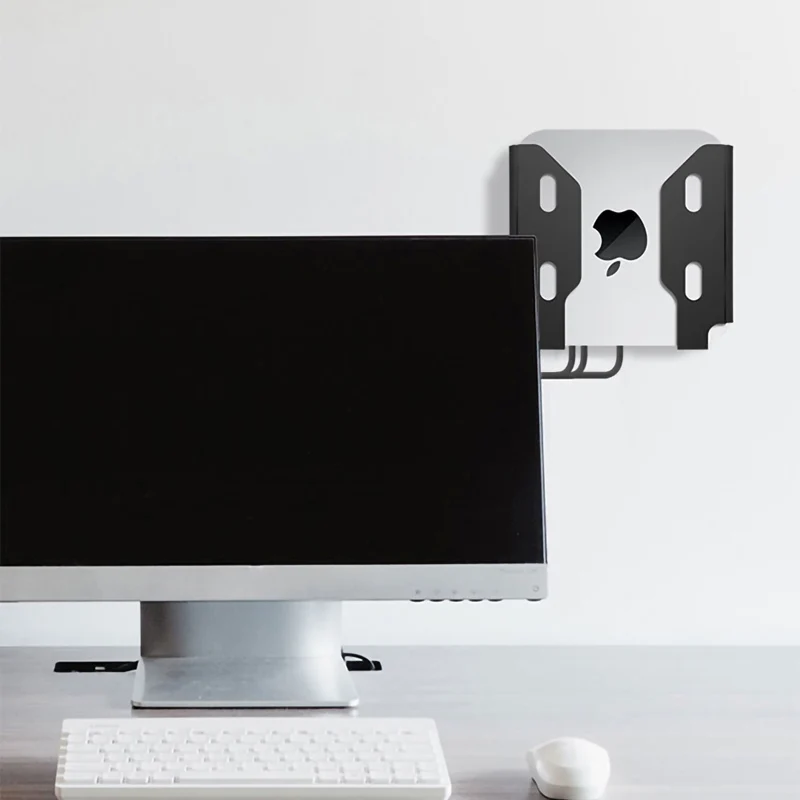 Supporto Per Staffa Da Parete In Acrilico Per Apple Mac Studio Scatola Host Per Telaio Di Raffreddamento Inferiore Montata Sul Retro Sotto Il Rack Di 