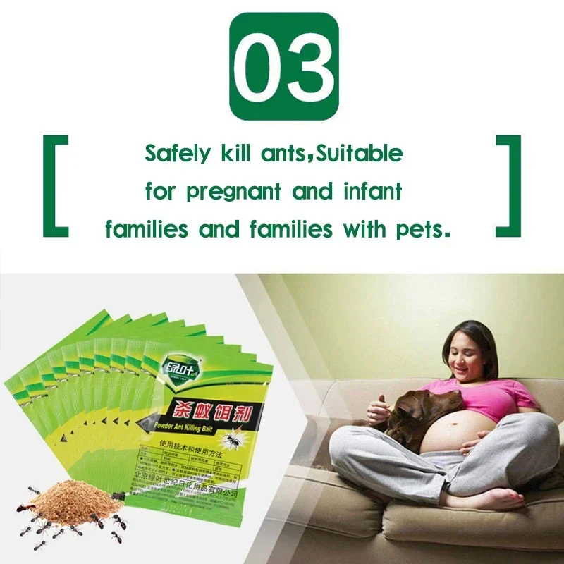 50 Pieces Strong Ant Bait Powder Yellow Black White Termites Ants Drug Medicine Effects Destroy Kill Nest Ant Bait