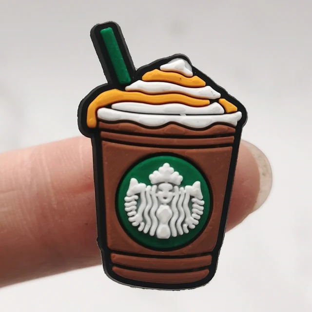 1Pcs PVC Shoe Buckle Accessories Funny DIY Colorful Cat Coffee Cup Shoes Buttons Decoration Jibz For Croc Charms Kids Gift G