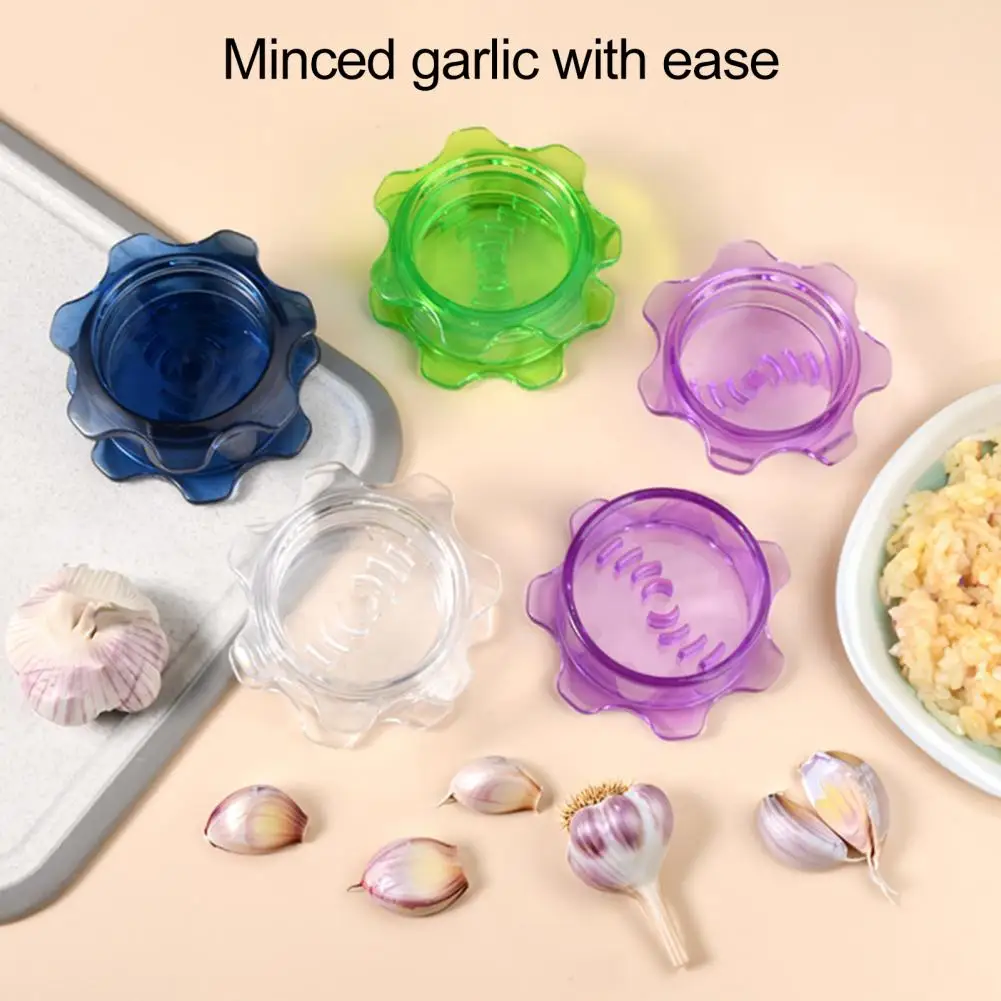 Garlic Mincer Portable Manual Garlic Press for Quick Meal Prep Translucent Kitchen Tool for Ginger Herbs Nuts