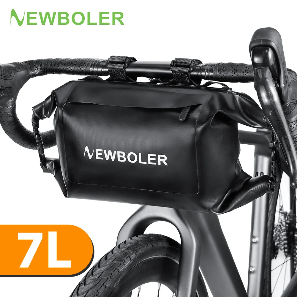NEWBOLER NEW 7L 자전거 앞 튜브 가방 방수 자전거 핸들바 바구니 ..