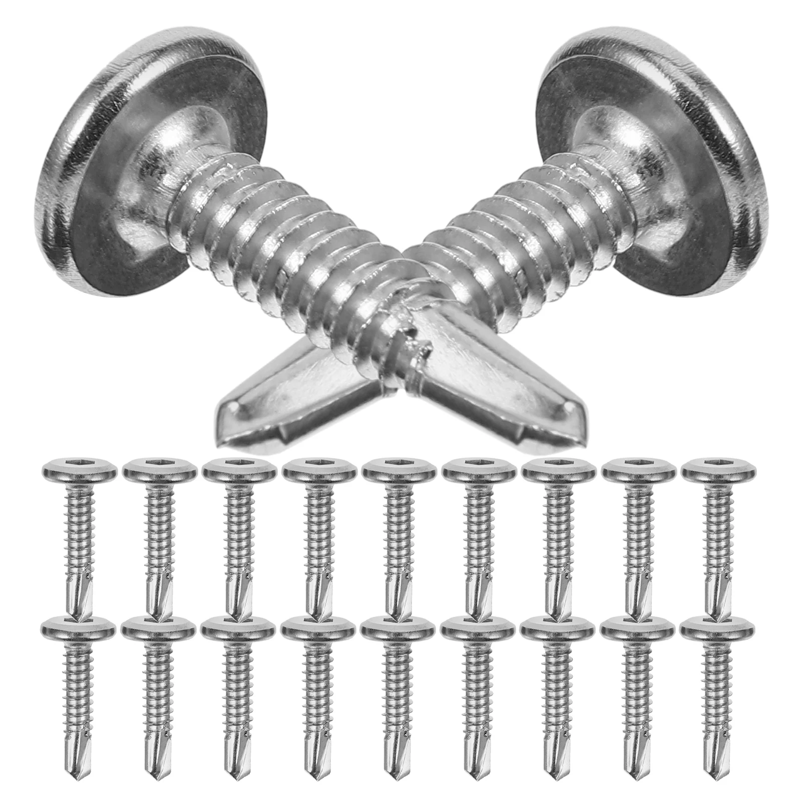 20 Pcs Guardrail Screws Metal Hardware Hardwares for Gate Stainless Steel Home Fencing Mounted