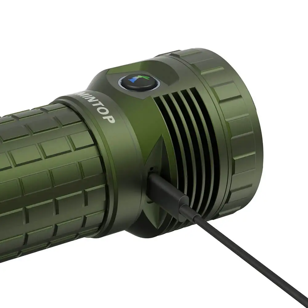 強力な検索懐中電灯,mach 4695 v2,USB TYPE-C, 26000ルーメン