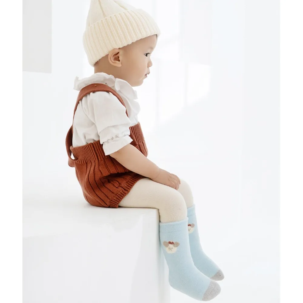 5Pairs Kids Scoks Autumn Winter Girls Warm Thicken Cotton Socks Unisex Boys Girls Cute Cartoon Animal Socks 0-5Years