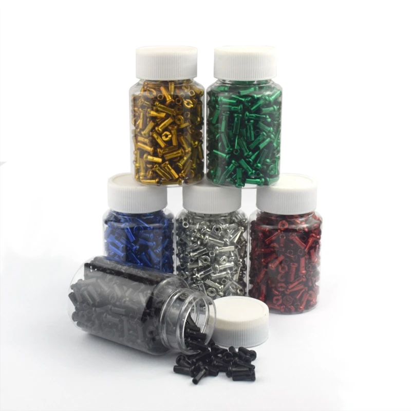 Bike Spokes Nipples 60Pcs Mountain Bike Colorful Bicycle Spoke Caps Wheel Spoke Nipple Decoration MTB Road Bike 14G Bicycle Nipples