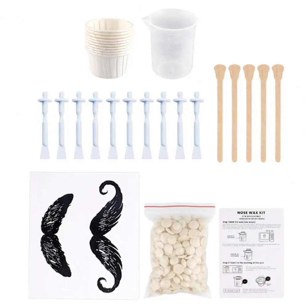 Quick Paper-Free Hot Film Hard Wax Bean Nose Hair Plucking Tools Easy Operation Uprooting Nose Hair Remove Kit Home Supply
