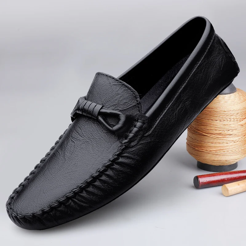 

Genuine Leather Man Casual Shoes slip on fashion Outdoor Footwear Loafers Luxury Driving Shoes Men Classic Moccasins shoes