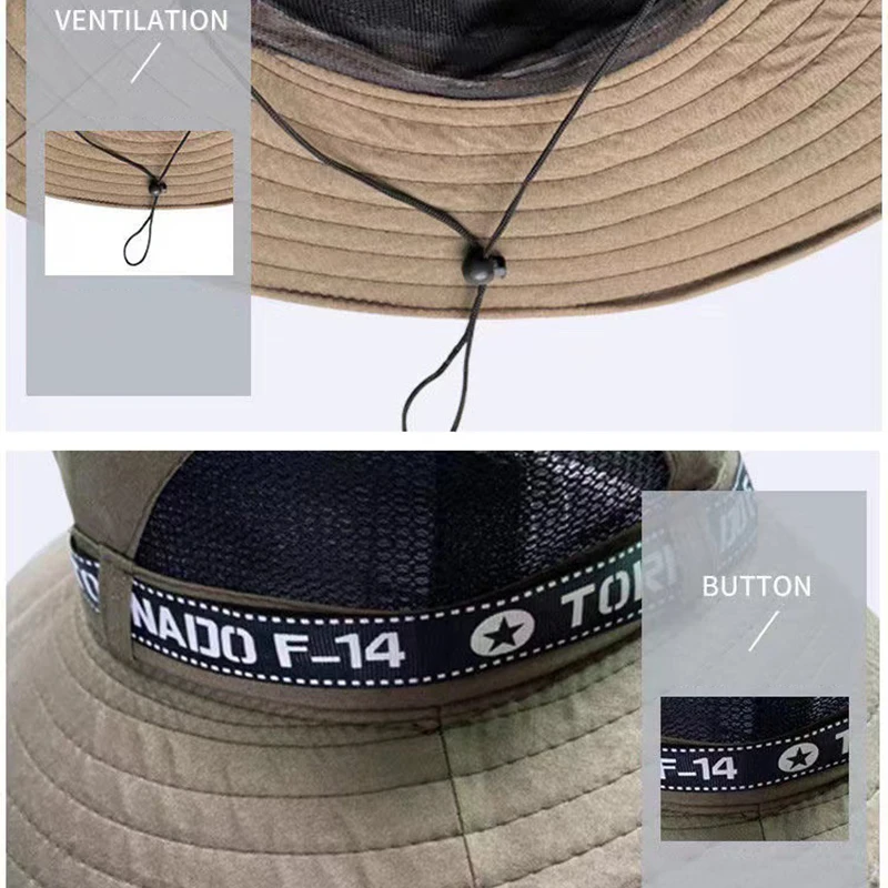 NIXHIT Sunscreen Men's Cap Summer Foldable Breathable Outdoor Sports Travel Camping Hiking Climbing Fishing Sun Bucket Hat X022