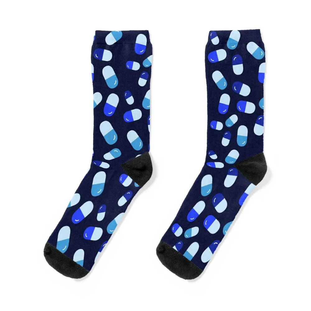 

Pharmacy Technician Blue Pattern Socks funny gifts halloween Socks Girl Men's