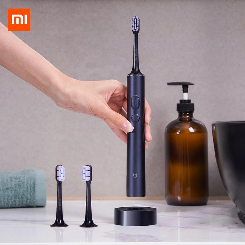Xiaomi-mijia T700 Sonic Escova de Dentes Elétrica Escova de Dente de Vibração Ultrassônica App Inteligente Display Led Clareamento Dentes Novo