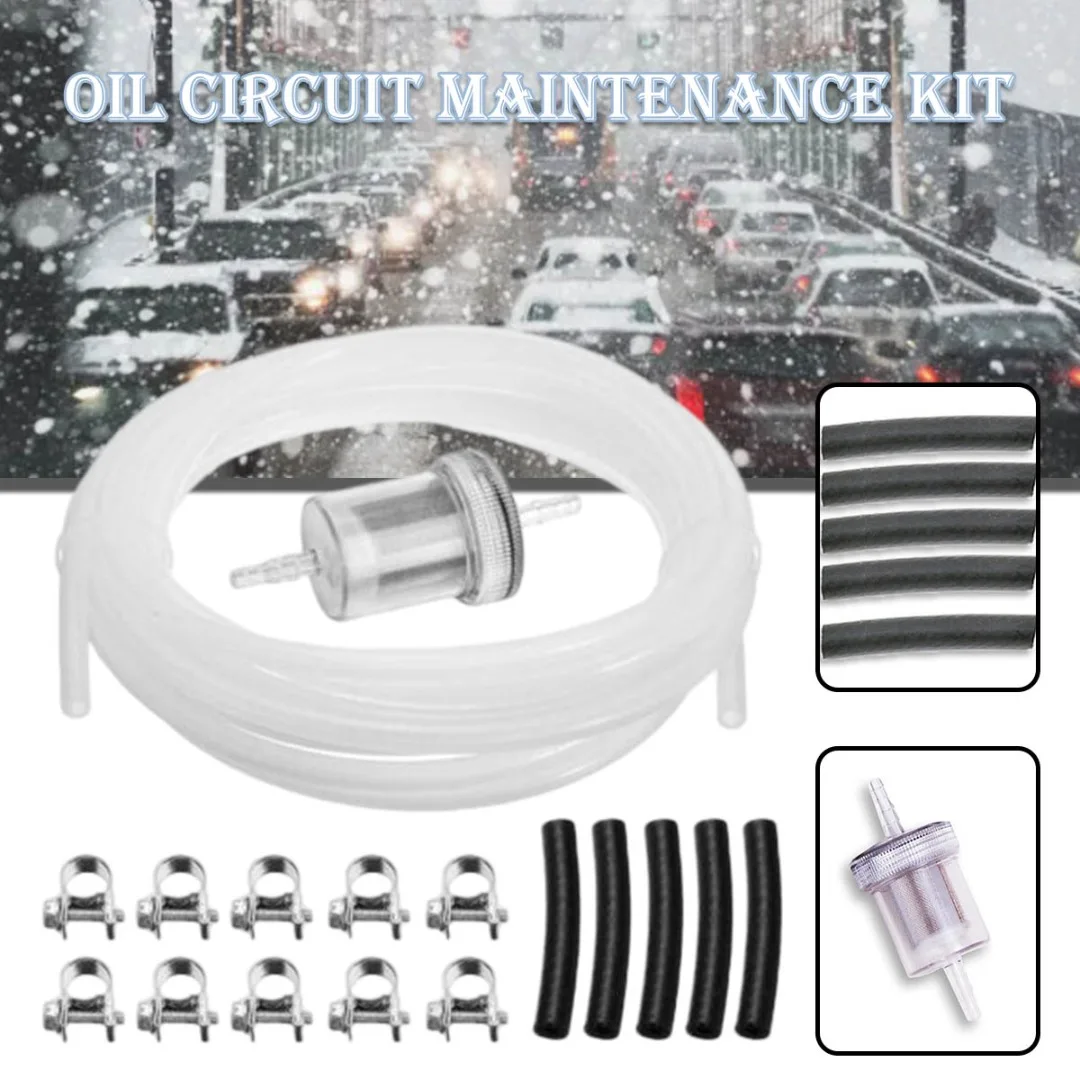 

New Inline Fuel Filter Hose Clip Pipe Kit For Webasto Eberspacher Diesel Heater Made of Rubber and Metal Material Brand New