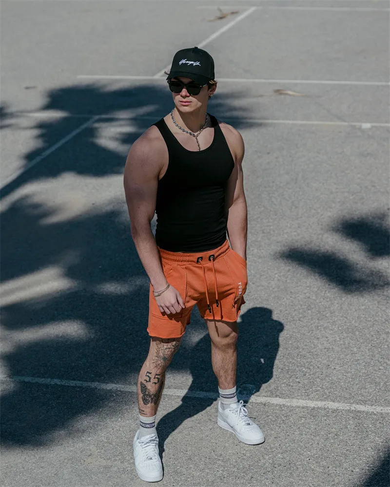 Men Summer Tank Tops Quick Dry Rib Slim Fit Muscle Tee for Men Fitness Workout Gym Singlet Bodybuilding