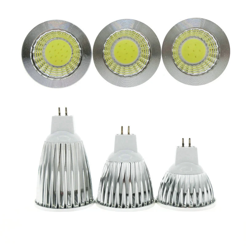 

New High Power Lampada Led MR16 GU5.3 COB 9w12w 15w Dimmable Led Cob Spotlight Warm Cool White MR 16 12V Bulb Lamp GU 5.3 220V