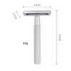 Whityle Metal Safety Razor Classic Wet Shaver Large Handle Beard Carving Razor 06T With 5 Platinum Coated Blade 3