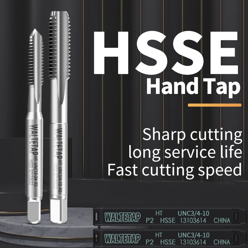 WALTETAP 1pc 오른손 나사탭 HSS 3/16-40 기계 플러그 탭 미터법 나사탭 드릴 나사산 공구 수공구