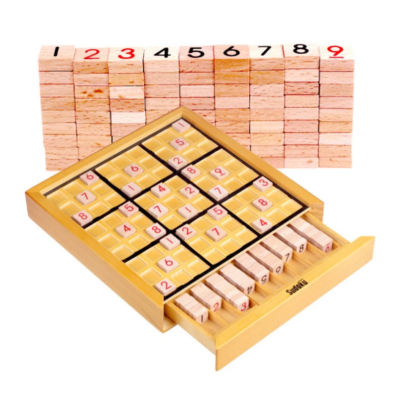 Wooden Sudoku Puzzles For Adults And Kids Brain Teaser Iq Challenge Logical Thinking Games Educational Intelligence Toys 5