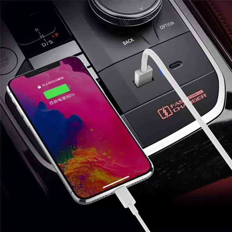 1 조각 27W 자동차 USB 유형 C 고속 트레이 패드 보관함 부품 액세서리 BMW X3 X4 IX3 2022 2023