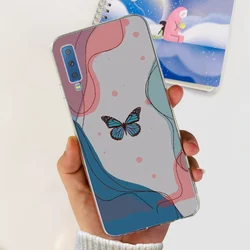Clear Fashion Silicone TPU Phone Case Cover for Samsung A7 2018 (Case - c69)