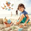 Baby Beach Toys Children Outdoor Games Sand Play Set Infants Digging Sand Plastic Shovels Buckets Water Play Beach Toys for Kids 3