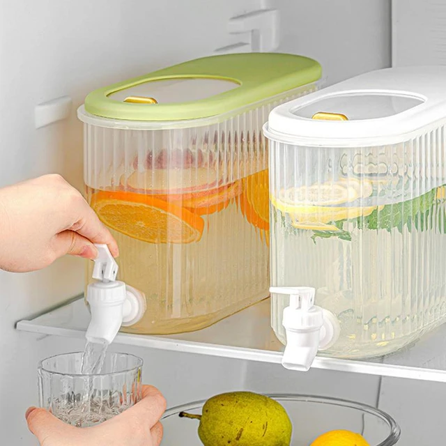 Beverage Dispenser 4L Water Container For Fridge Cold Kettle With Faucet