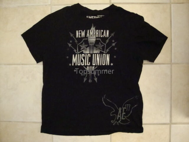 American Eagle Bob Dylan The Black Keys The Roots Tour 2008 Maglietta Nera L