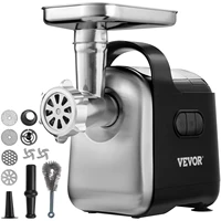 VEVOR 550W 6.6 Lb/Min Electric Meat Grinder with 2 Blade 3 Grinding Plates Sausage Maker & Kubbe Kit ABS + Stainless Steel 1