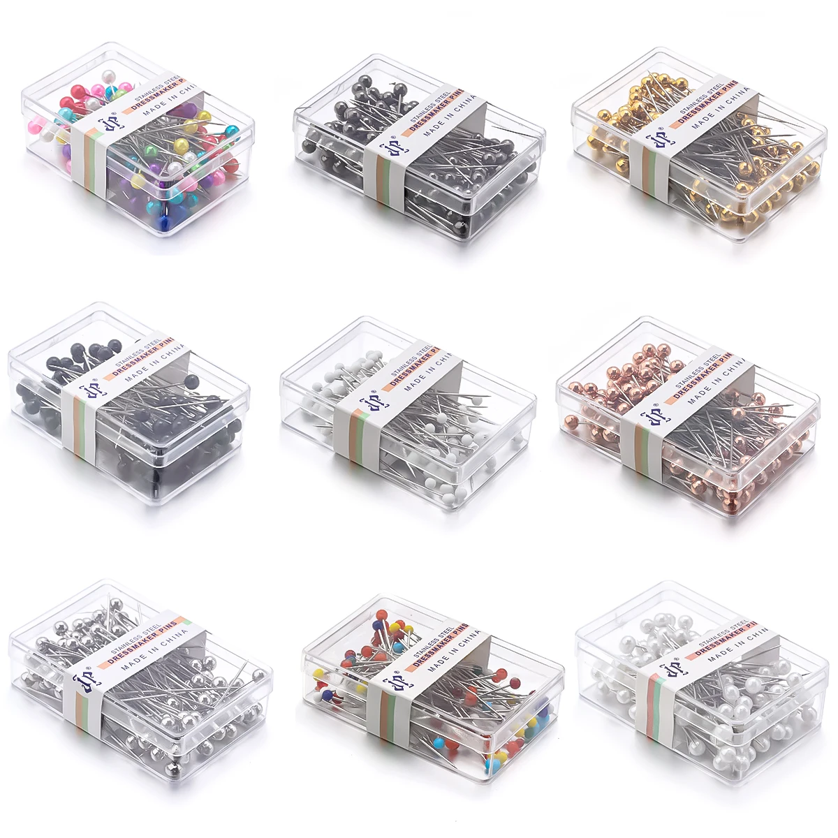 100 Pieces 3.6mm Pearl Head Sewing Pins - Multi-Colored Straight Pins For Crafting