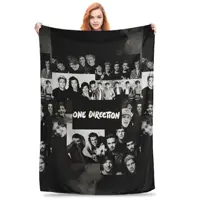 1D Rock One Directions Blankets Flannel Textile Decor   Multifunction Soft Throw Blanket for Home Outdoor Rug Piece 1