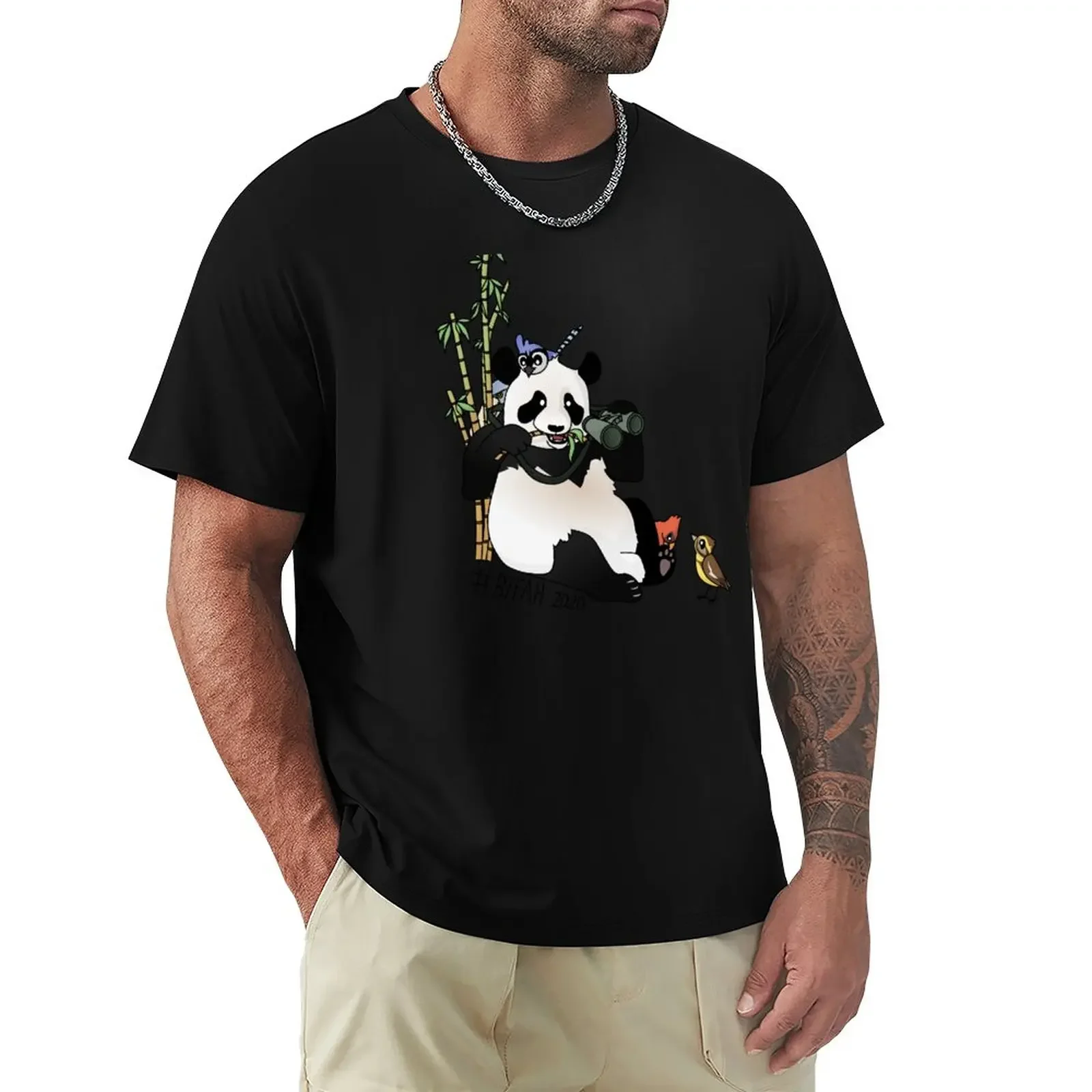 

PANDA! T-Shirt quick-drying animal prinfor boys men workout shirt