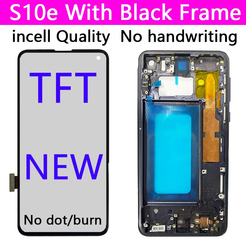전면 S10e TFT 디스플레이, 삼성 갤럭시 S10e G970 G970F/DS G970U SM-G9700 LCD 터치 스크린 디지타이저 인셀 수리 부품