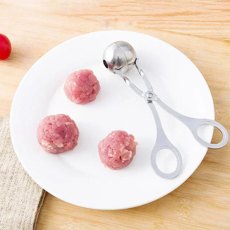 Meat Ball Maker Stainless Steel Clip Round Rice Ball Shaper Spoon Non Stick Kitchen Gadget