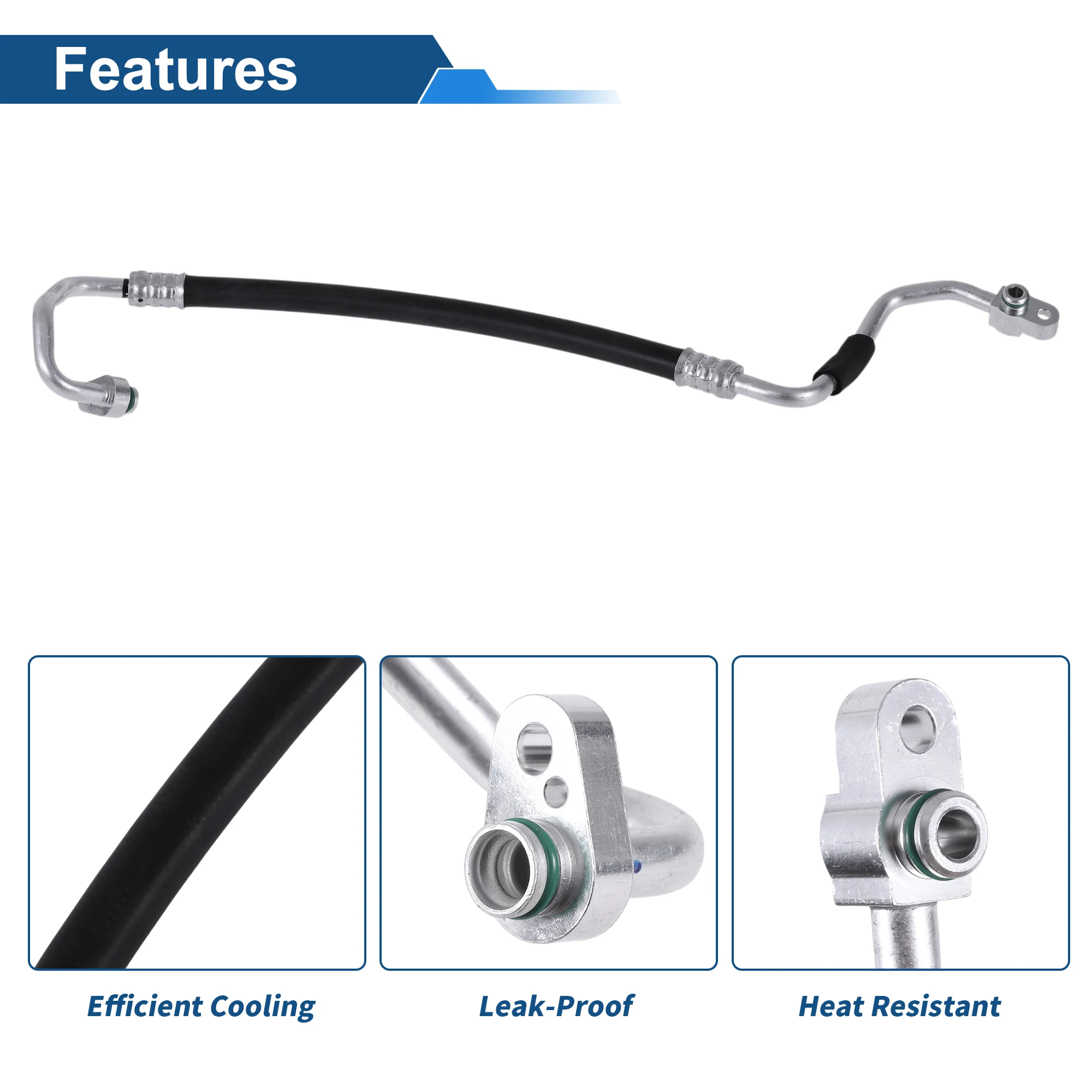 สายยางน้ำยาแอร์ UXCELL สำหรับรถยนต์ฮอนด้า ซีอาร์วี ปี 2007-2011 สายแรงดัน ท่อแอร์ หมายเลข 80315SWWG01 ยางผสมเหล็ก 1