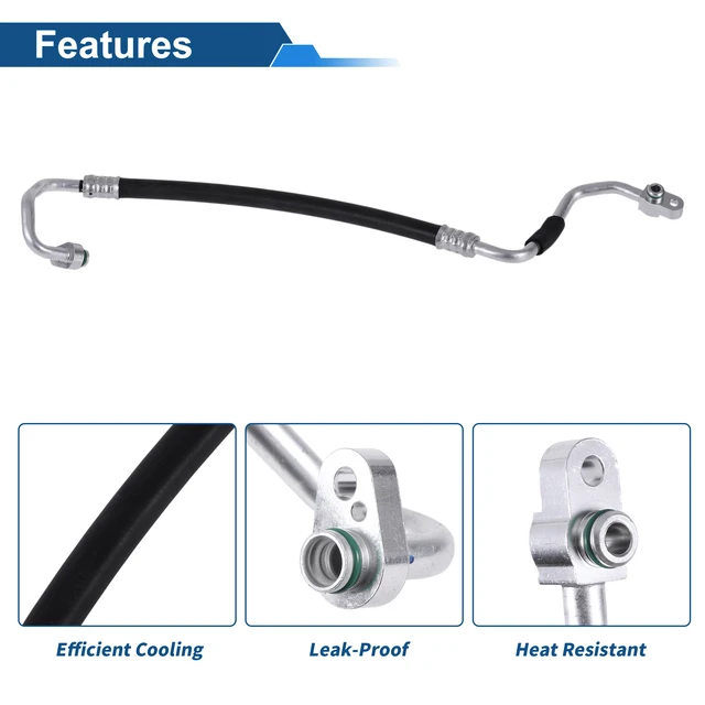 สายยางน้ำยาแอร์ UXCELL สำหรับรถยนต์ฮอนด้า ซีอาร์วี ปี 2007-2011 สายแรงดัน ท่อแอร์ หมายเลข 80315SWWG01 ยางผสมเหล็ก 1