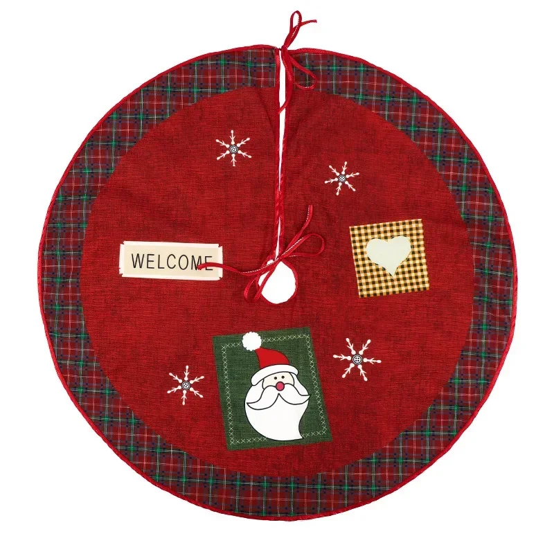 Christmas Tree Skirt Cartoon Elk Santa Claus Snowman Xmas Tree Decorative Skirt Merry Christma Decor Natal Navidad New Year christmas tree skirt