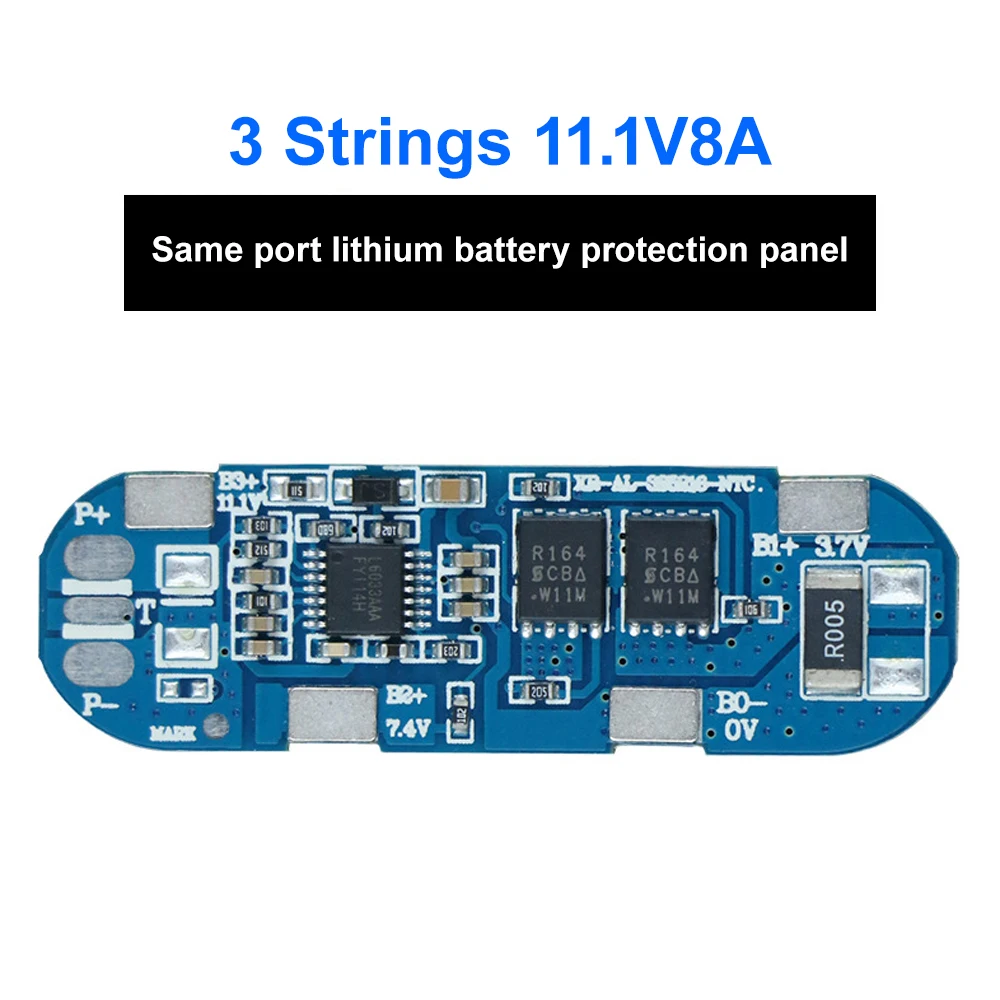 

BMS 3S 10A 11.1V 18650 Lithium Battery Charging Protection Board Same Port Battery Balancer PCB BMS Power Bank Charge Equalizer