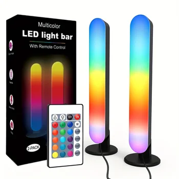 RGB Pickup światła rytmiczne z muzyką ulepszony Model USB bożonarodzeniowa dekoracja na pulpicie światło RGB Bar rytm muzyki 1