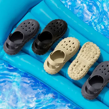 EVA Unisex Hole Shoes Heightened Thick Bottom Outdoor Slippers Non-slip Breathable Sports Slippers 1