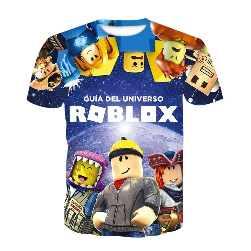 Kids T Shirt Roblox Kid T-shirt Boys Game Sports T-shirt Child Cartoon Short Sleeve Top 3D Printing Casual Street Harajuku Clothes