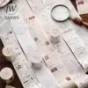JIANWU 50mm*200cm Time Ode Series Vintage English Text Material Decor Washi Tape Creative DIY Journal Collage Stationery 1