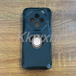 Premium Shockproof Phone Case with Back Ring Holder - Soft Protective Cover for Blackview Fort Series (Ring Case Black)