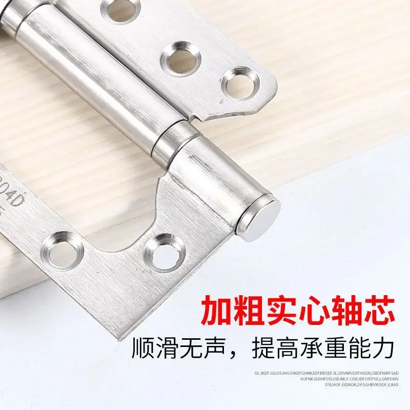 4 Inch Stainless Steel Mother and Child Hinge 304 Thick Door Stopper Silent Mother and Child Hinge Folding Lotus Leaf